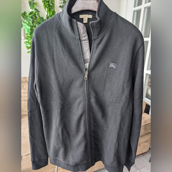 Burberry Brit Hearst Men's Zip Up Sweater - Black - Size Large - Picture 2 of 10